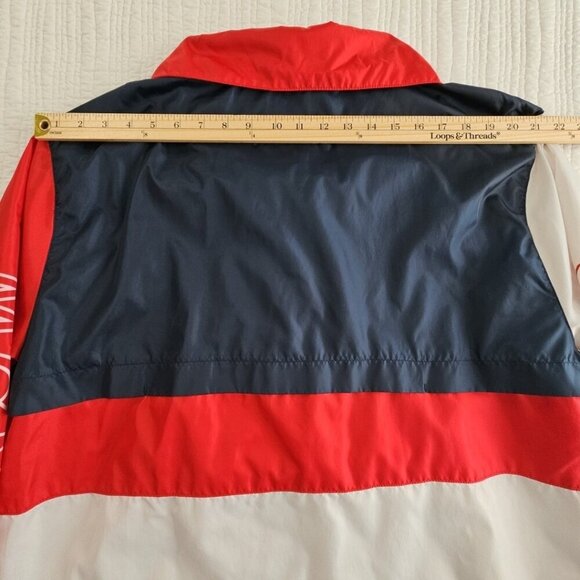 Southpole Windbreaker Pullover Men's XXL Red White Blue Packable Lightweight - Picture 10 of 16